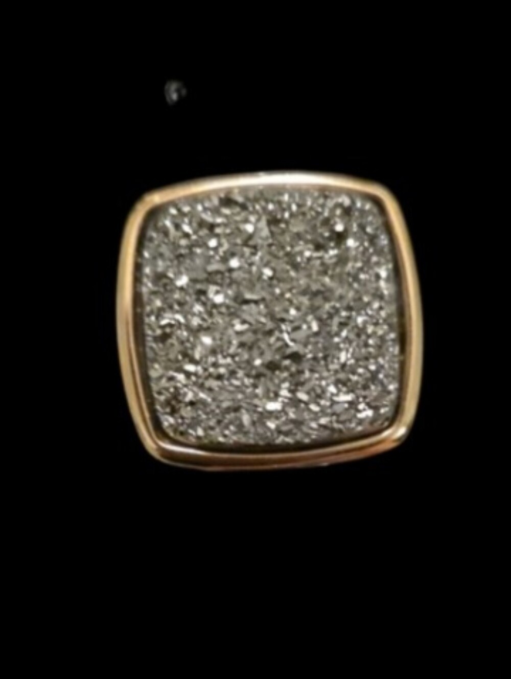 Milor Rose Gold Square Druzy Ring